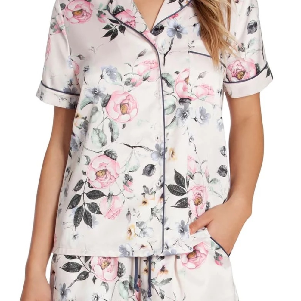In Bloom by Jonquil Winding Road Short Satin Pajamas